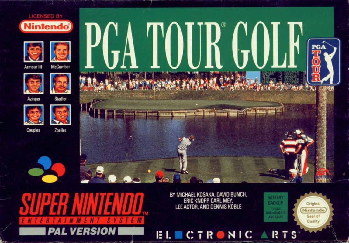 PGA Tour Golf box art for Super Nintendo